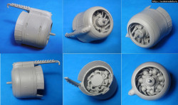 Bonnet and engine parts for the Beaufighter (Revell, Tamiya)