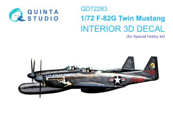 F-82G Twin Mustang 3D-Printed & coloured Interior on decal paper (Special Hobby)