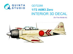 A6M3 Zero 3D-Printed & coloured Interior on decal paper (Fine molds)