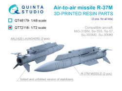 R-37M Air-to-Air Missiles with Launchers, 2 pcs (for all kits)