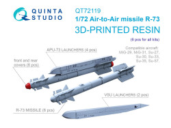 R-73 Air-to-Air Missiles with Launchers, 6 pcs (for all kits)