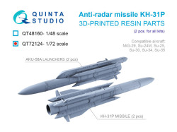 KH-31P Аnti-radar Missiles with Launchers, 2 pcs (for all kits)