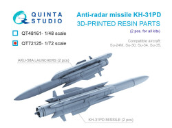 KH-31PD Аnti-radar Missiles with Launchers, 2 pcs (for all kits)