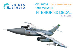 Yak-28P 3D-Printed & coloured Interior on decal paper (Bobcat) (with 3D-printed resin parts)