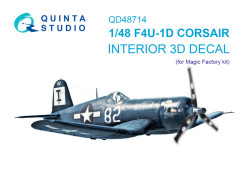 F4U-1D Corsair 3D-Printed & coloured Interior on decal paper (Magic Factory)