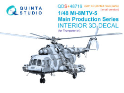 Mi-8MTV-5 Main Series, 3D-Printed & coloured Interior on decal paper (Trumpeter) (with 3D-printed re