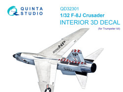 F-8J Crusader 3D-Printed & coloured Interior on decal paper (Trumpeter)