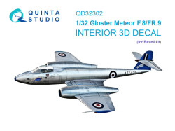 Gloster Meteor F.8/FR.9 3D-Printed & coloured Interior on decal paper (Revell)