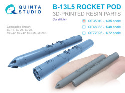 B-13L5 Rocket Pods for Ka-52, Mi-24/35, Mi-28, 2pcs (for all kits)
