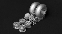 Hawker Typhoon. Wheels & Tailwheel Leg