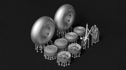 PZL.23 Karaś. Main Wheels & Tail Skid Assembly
