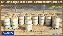 60's-70's Saigon Sandbarrel Roadblock Obstacle Set