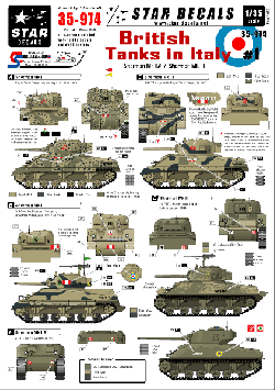 British Tanks in Italy. Sherman Mk IIA and Mk III