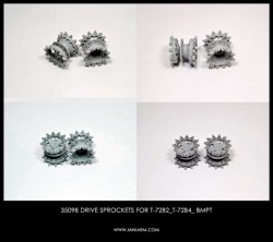 T-72B2, T-72B4, BMPT Drive sprockets
