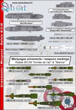 Rafale B/C/M markings for weapons