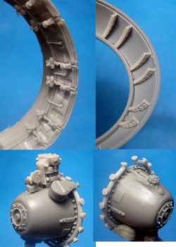 F4U-1 Corsair cowl and engine upgrade for Tamiya