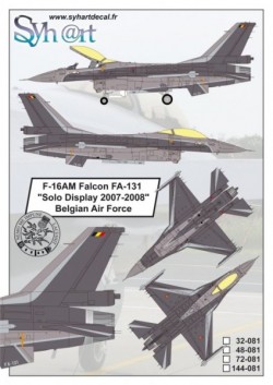  F-16AM Falcon FA-131 "Solo Display 2007-2008" Belgian Air Force