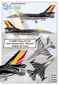  F-16AM Falcon FA-123 "Solo Display 2015 - Blizzard" Belgian Air Force