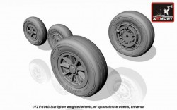 F-104G Starfighter wheels, w/ optional nose wheels, weighted