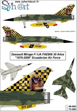 Mirage F-1JA FAE806 30 Años 1979-2009 Ecuadorian AF