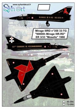 Mirage IIIRD 33-TG "90000h Mirage IIIR.RD" ER 3/33 Moselle 1988