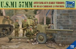 U.S.M1 57mm anti-tank Gun early version on M1A3 Carriage w/Crews (5 figure)