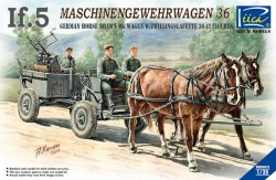 WWII German IF-5 Horse Drawn MG Wagon wi with Zwillingslafette36