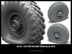Flat tyre for Soviet Truck Gaz-66 (2pcs) 