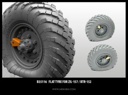 Flat tyre for ZiL-157 / BTR-152 