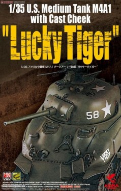 U.S. Medium Tank M4A1 with Cast Cheek "Lucky Tiger"