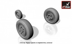 F-22 Raptor wheels w/ weighted tires, universal
