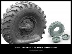 Flat tyre OI-25 for 6X6 Truck URAL-4320/ 375