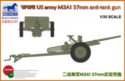 WWII US Army M3A1 37mm Anti-Tank Gun 