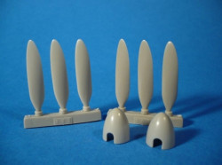 He-219 UHU Short Spinner Propeller Set for Tamiya