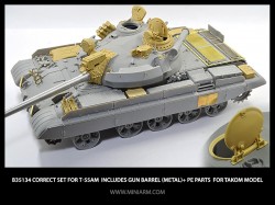 Correct set for T-55AM Includes gun barrel (metal) + PE parts