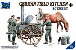 German Field Kitchen with Soliders(cook &three German soldiers,food containers