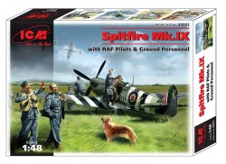 Spitfire Mk IX with RAF Pilots /Ground Crew