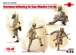 German Infantry in Gas Masks 1918