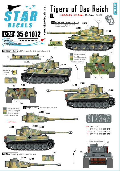 Generic numbers and insignias for Summer 1943-44 (incl. Kursk)